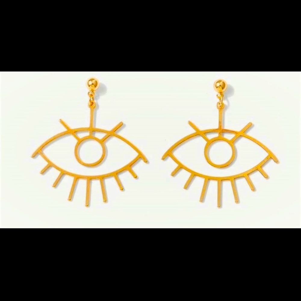 ***Gold Evil Eye***Earrings